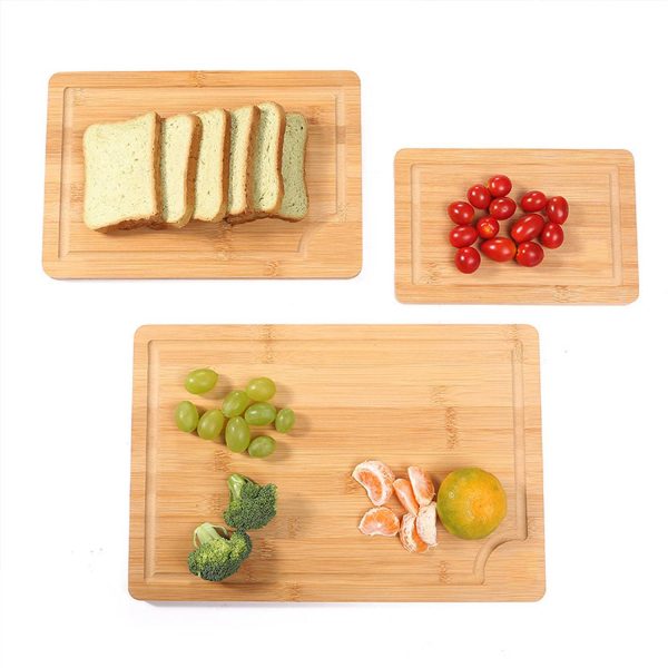 4pcs Bamboo Eco-friendly Cutting Board Set - Image 3