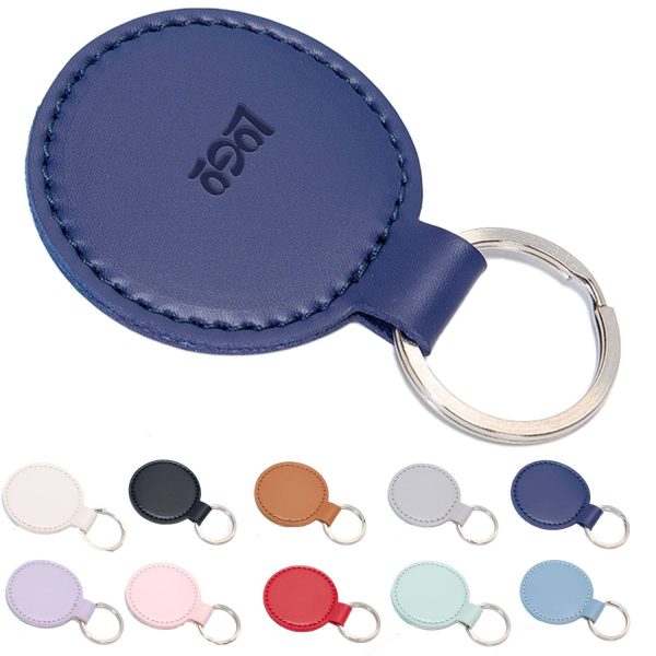PU Leather Round Shape Keychain
