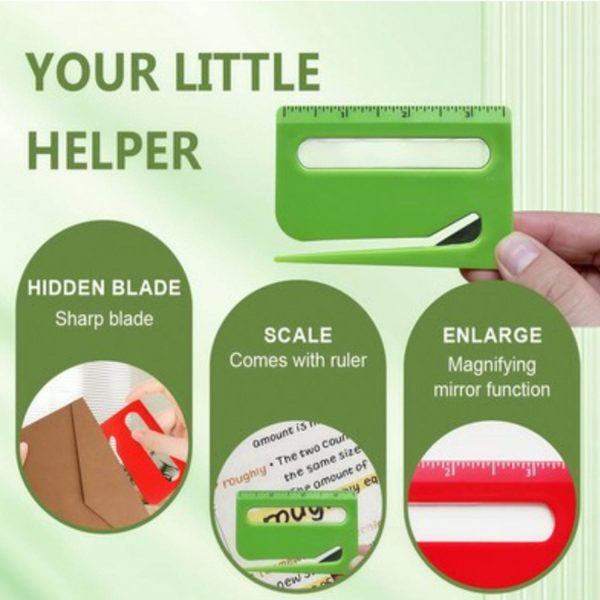 3 In 1 Ruler Magnifier Letter Opener - Image 8