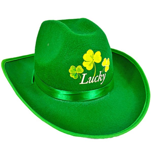 St Patrick's Day Green Cowboy Hat - Image 5