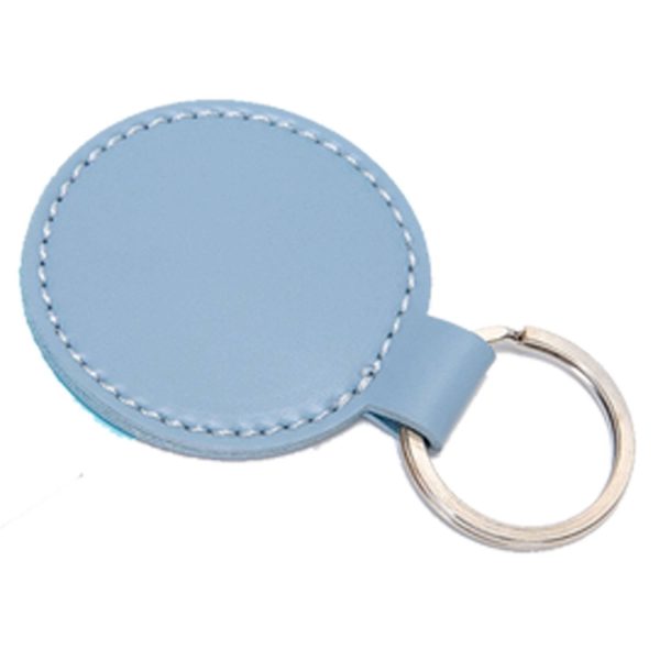 PU Leather Round Shape Keychain - Image 10