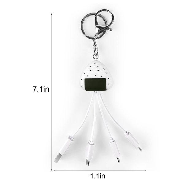3 in 1 Cartoon Charging Cable Keychain - Image 3