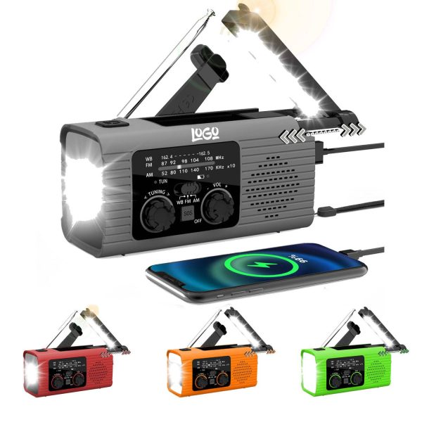Outdoor Hand Crank LED Solar Powered Emergency Radio