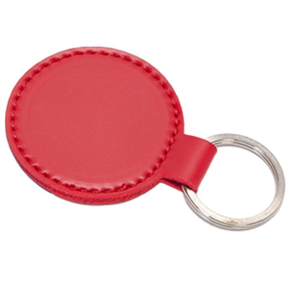 PU Leather Round Shape Keychain - Image 8
