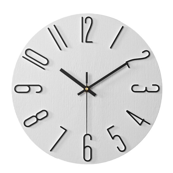 12 inch Plastic Round Wall Clock - Image 3