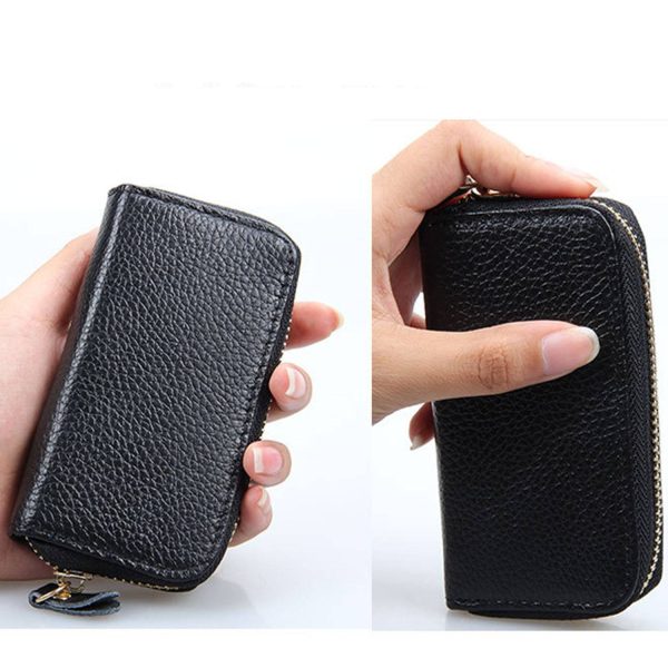 Genuine Leather Zipper Multifunction Key Bag - Image 14