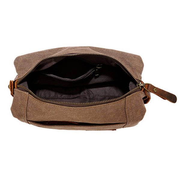 Waterproof Waxed Canvas Toiletry Bag - Image 8