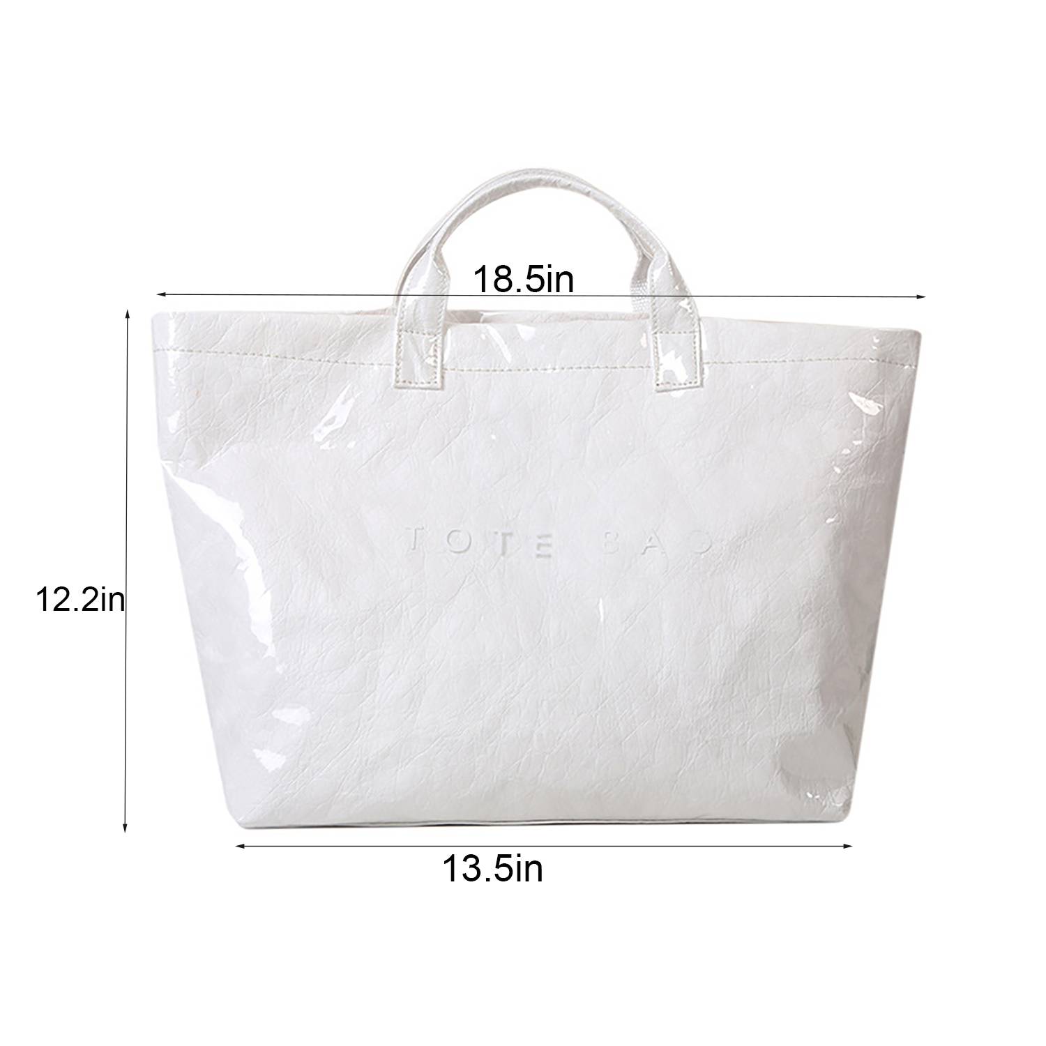 Clear PVC Cover Eco Paper Tote Bag - Image 5