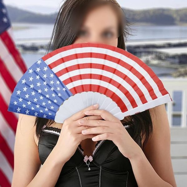 American Flag Folding Hand Fans - Image 5