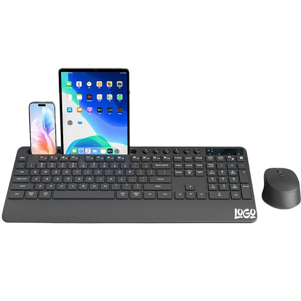 Wireless Keyboard & Mouse Set w/ Phone Stand