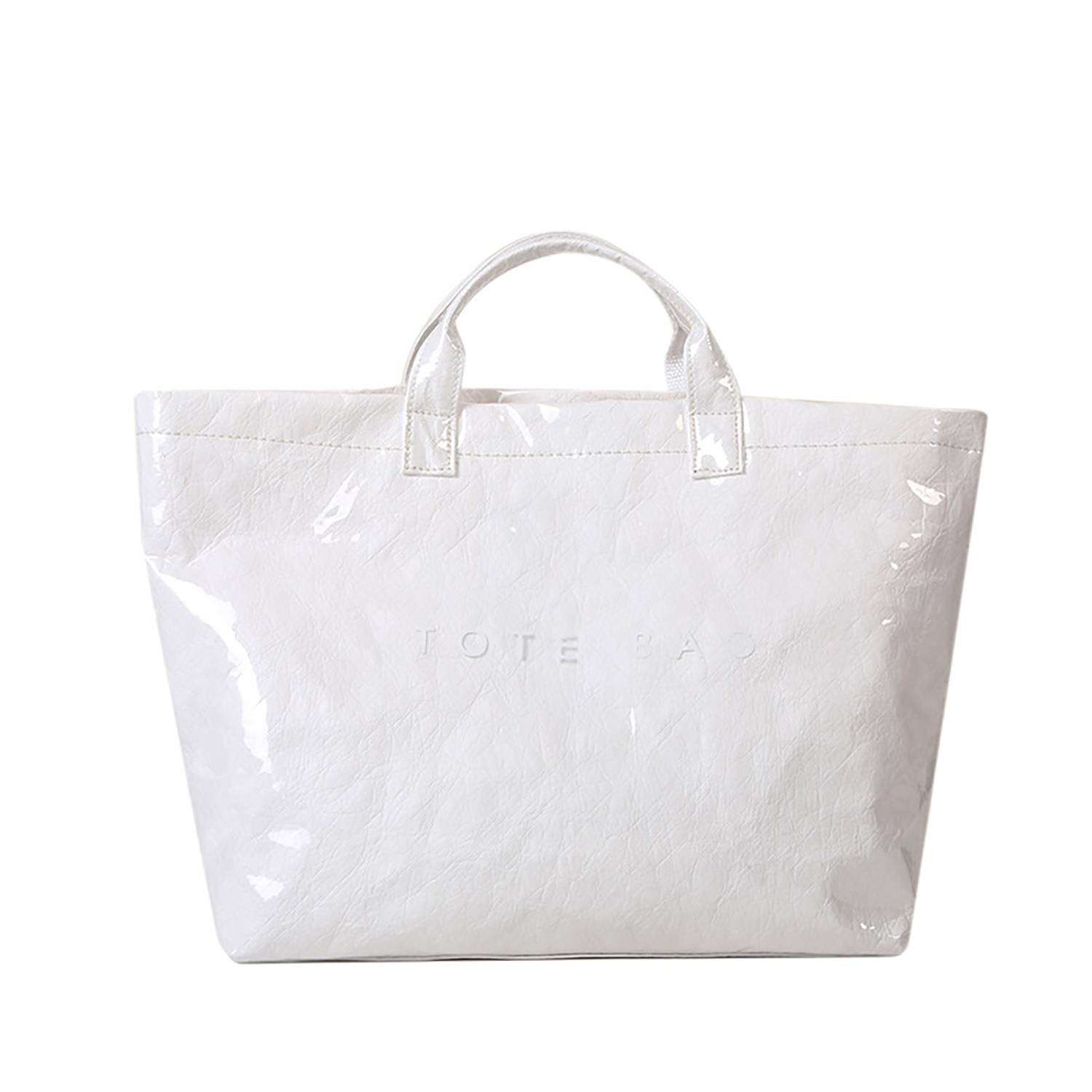 Clear PVC Cover Eco Paper Tote Bag - Image 2