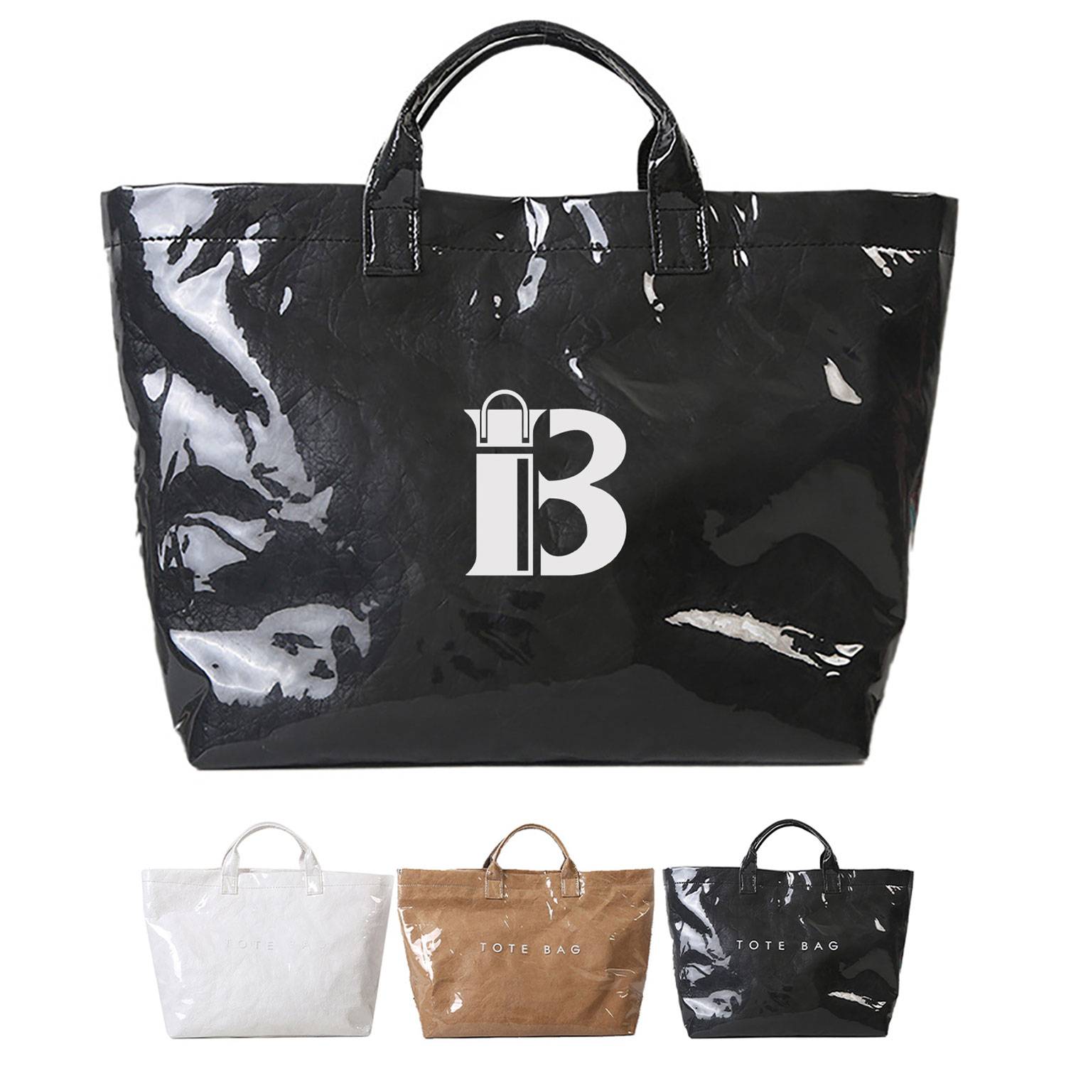 Clear PVC Cover Eco Paper Tote Bag