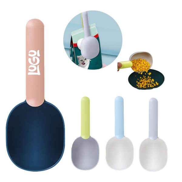 Plastic Pet Food Scoop W/ Bag Sealing Clip