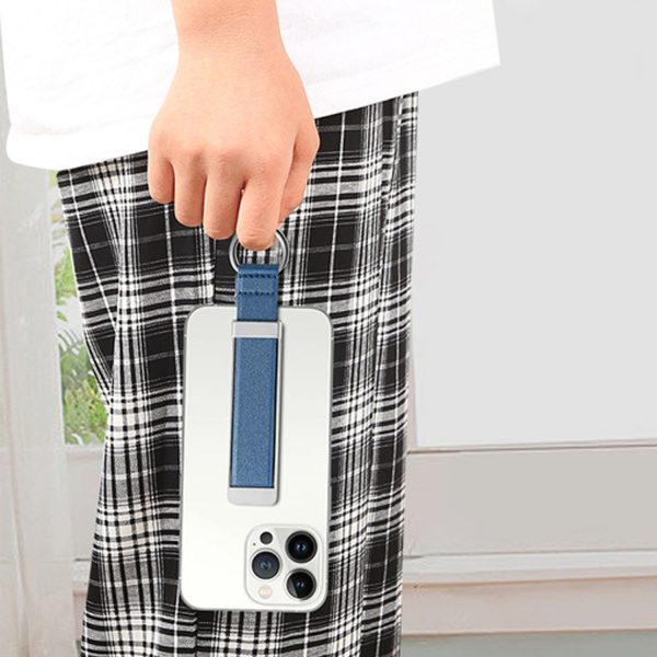 2 in 1 PU Leather Cell Phone Grip Strap Stands - Image 11