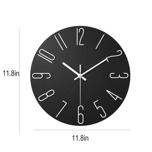 12 inch Plastic Round Wall Clock - Image 10