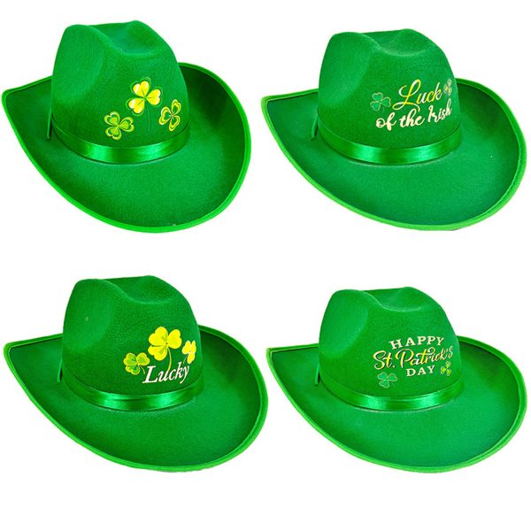 St Patrick's Day Green Cowboy Hat - Image 6