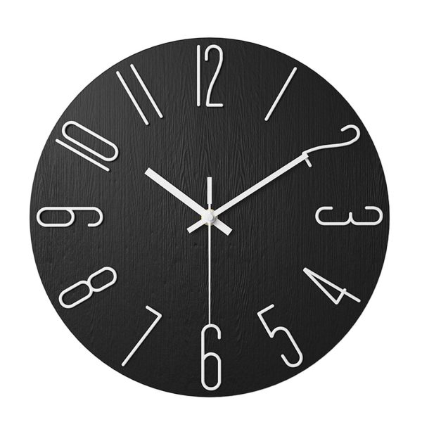12 inch Plastic Round Wall Clock - Image 2