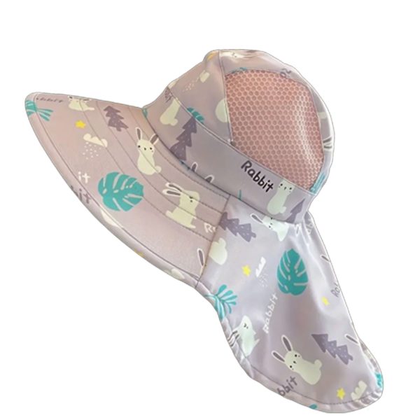 Kid's Adjustabl Breathable Wide Brim Sun Hat w/ Whistle - Image 5