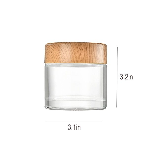 6 oz Glass Storage Jars w/ Wood Lid - Image 4