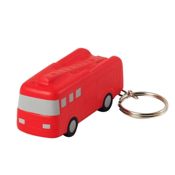 PU Foam Fire Truck Stress Reliever Keychain - Image 2