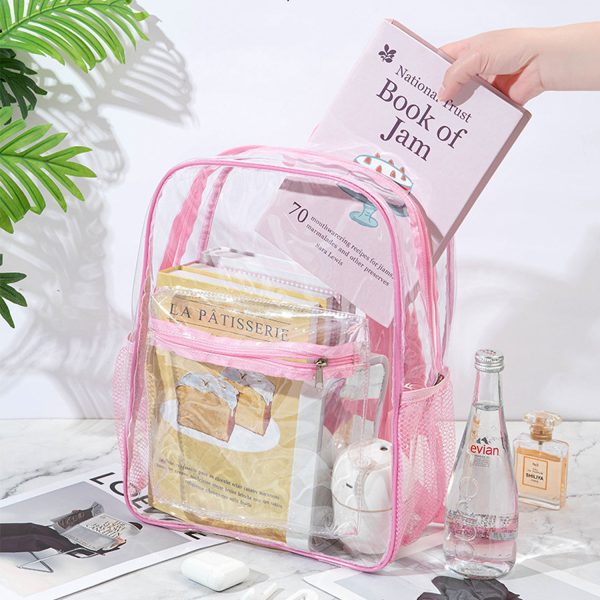 Large Capacity PVC Waterproof Clear Backpack w/ Handle - Image 4