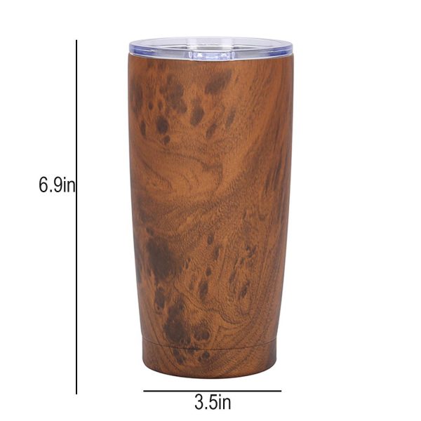 20 Oz Wood Grain Coffee Insulation Tumbler - Image 3