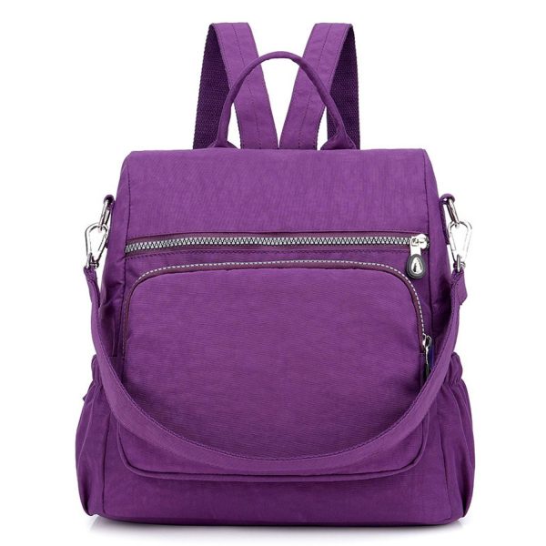 Women Large Capacity Water-Resistant Nylon Backpack - Image 3