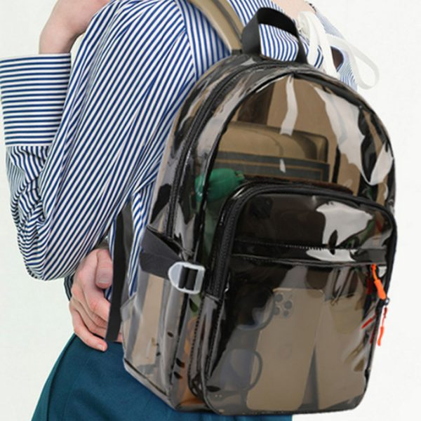 Heavy Duty PVC Waterproof Clear Backpack - Image 8