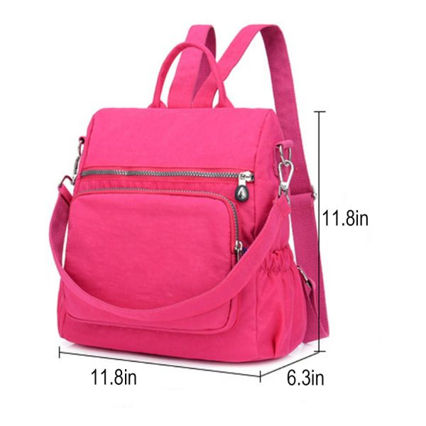 Women Large Capacity Water-Resistant Nylon Backpack - Image 10