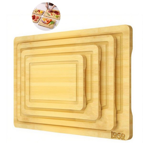 4pcs Bamboo Eco-friendly Cutting Board Set