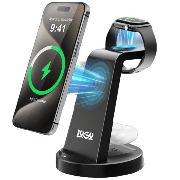 Portable 3 in 1 Wireless Fast Charger Station