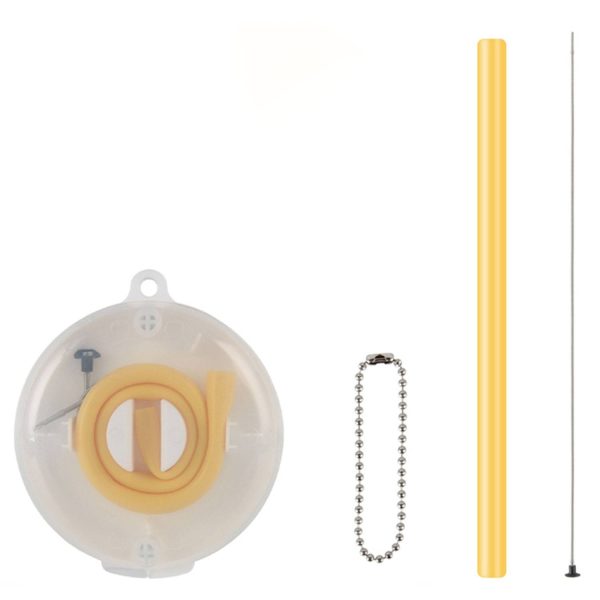 Folding Reusable Silicone Straw w/ Case - Image 6