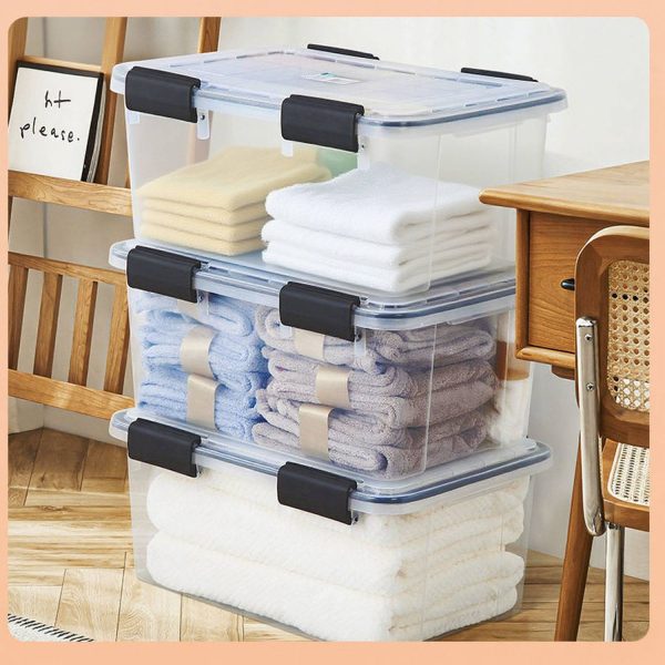 Moisture Proof Clear Storage Organizer w/ Lid - Image 2