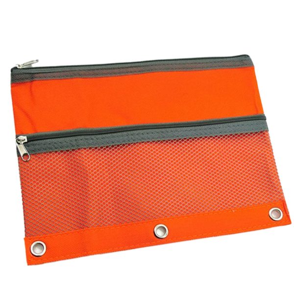 3 Ring PVC Zipper Pencil Pouch - Image 4