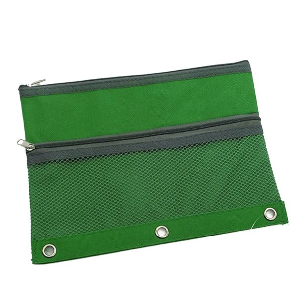 3 Ring PVC Zipper Pencil Pouch - Image 3