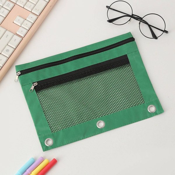 3 Ring PVC Zipper Pencil Pouch - Image 5