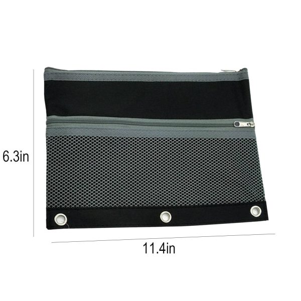 3 Ring PVC Zipper Pencil Pouch - Image 6