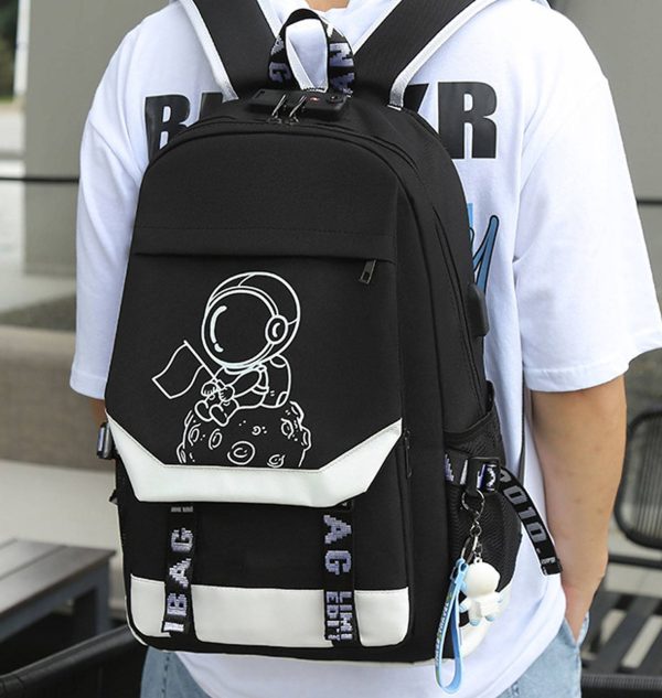 Oxford Waterproof Backpack w/ USB Charging Port - Image 4