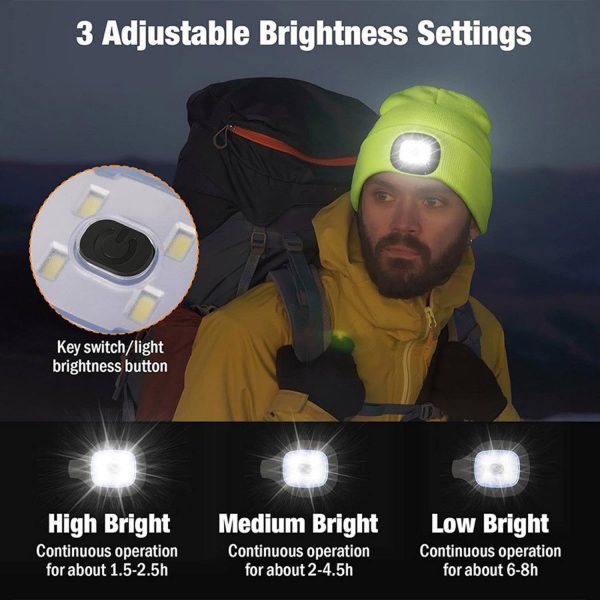 Rechargeable LED Beanie Hat - Image 8