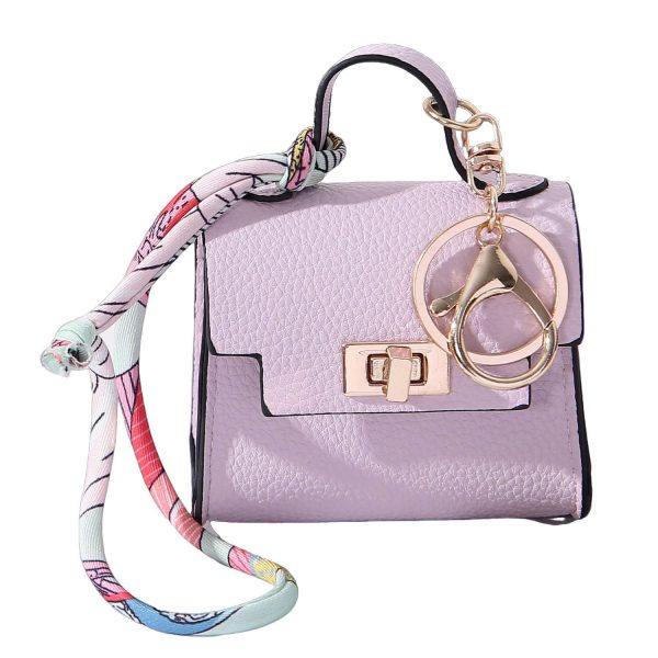 PU Leather Mini Handbag Pendant Keychain - Image 5