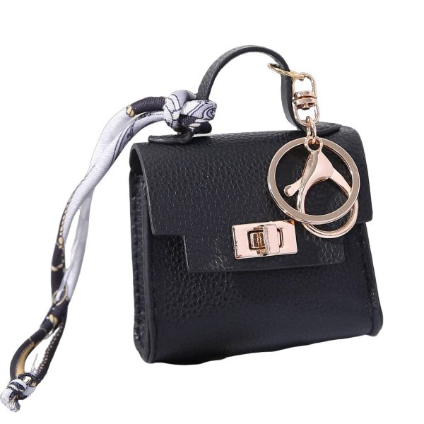 PU Leather Mini Handbag Pendant Keychain - Image 2