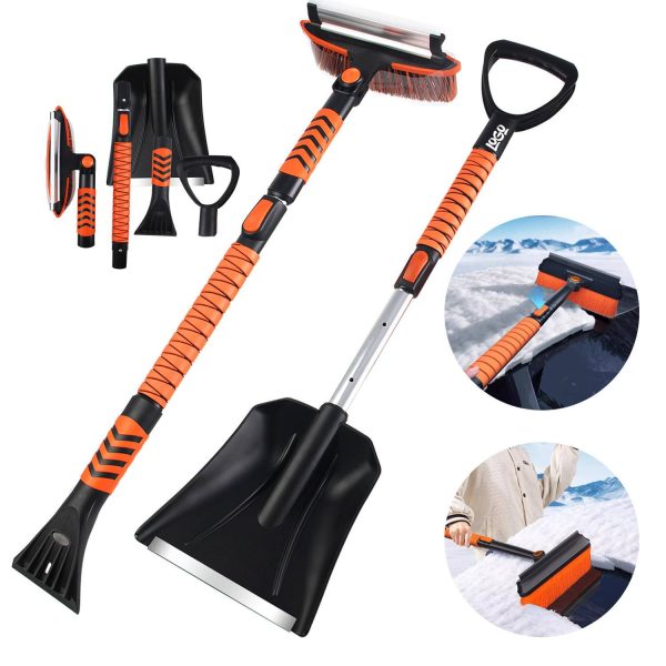 5 in 1 Extendable Car Snow Brush Ice Scraper Kit