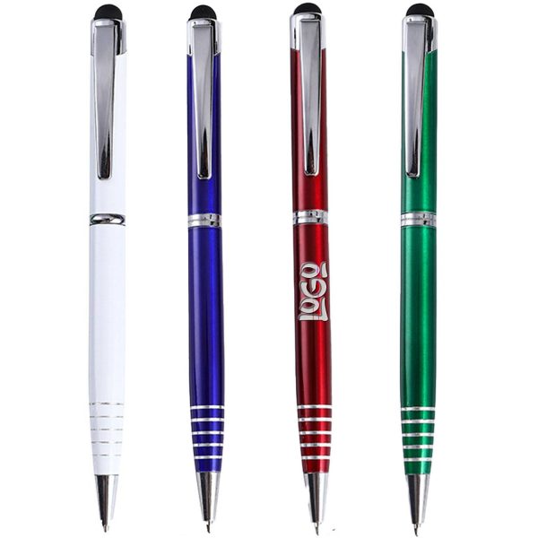 2 in 1 Metal Ballpoint Pen w/ Stylus