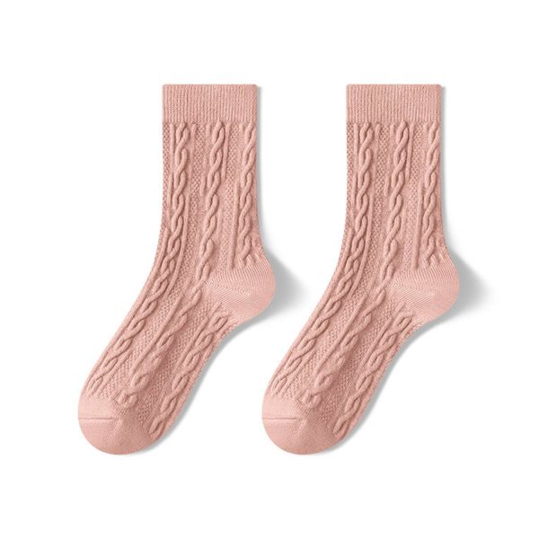 Solid Color Thick Winter Mid-Calf Socks - Image 7