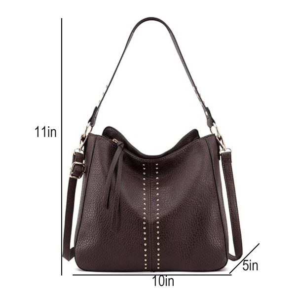 PU Leather Large Capacity Shoulder Tote Bag - Image 7