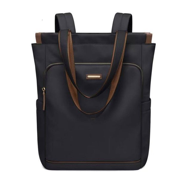 Nylon Water-Resistant Large Travel Laptop Tote Backpack - Image 2