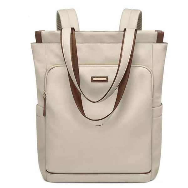 Nylon Water-Resistant Large Travel Laptop Tote Backpack - Image 3
