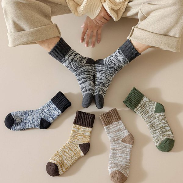 Winter Fleece Lined Non Slip Wool Socks - Image 7