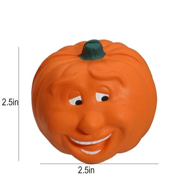 PU Smiling Pumpkin Stress Reliever - Image 4