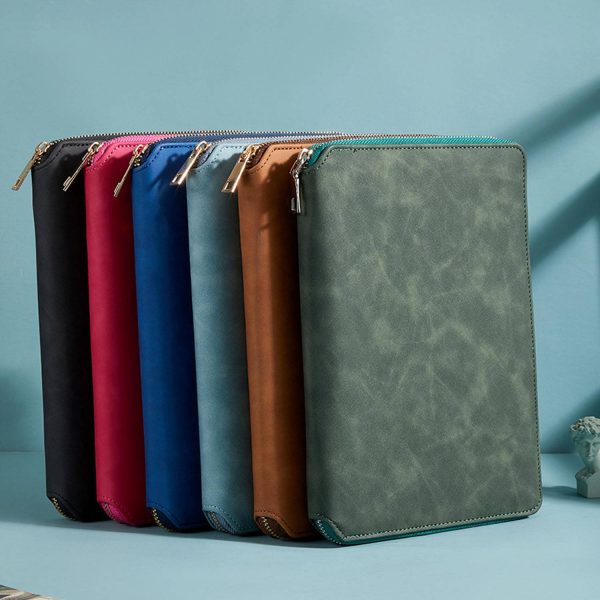 PU Leather Binder Notebook w/ Zipper - Image 8
